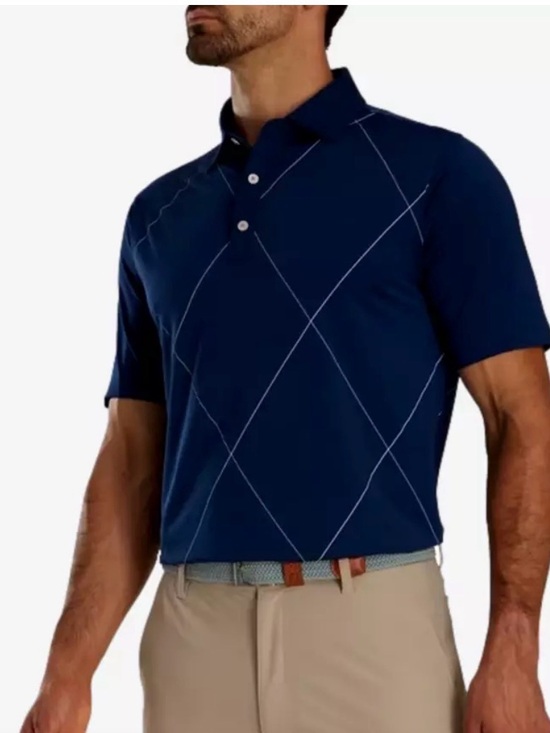 FootJoy Other - FootJoy Navy Polo with White Argyle Stitch